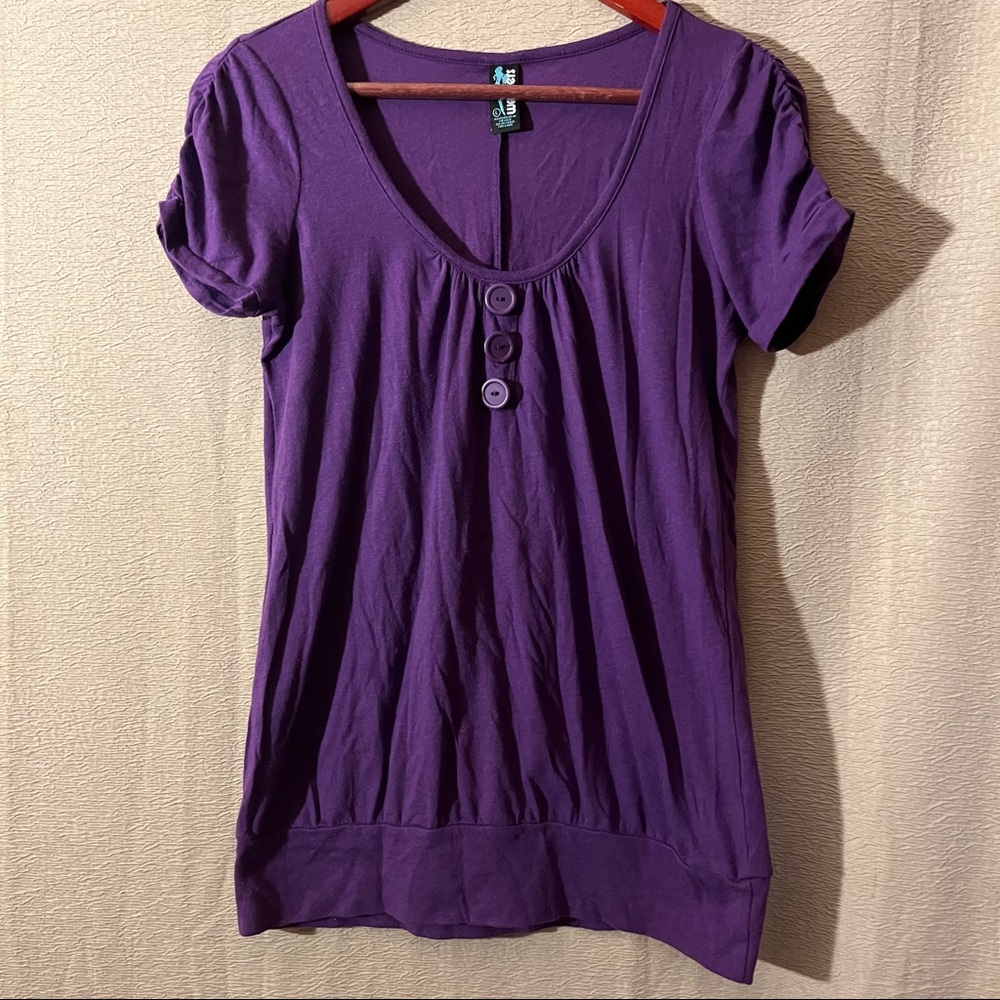 🌞 Purple Cap Sleeve Top